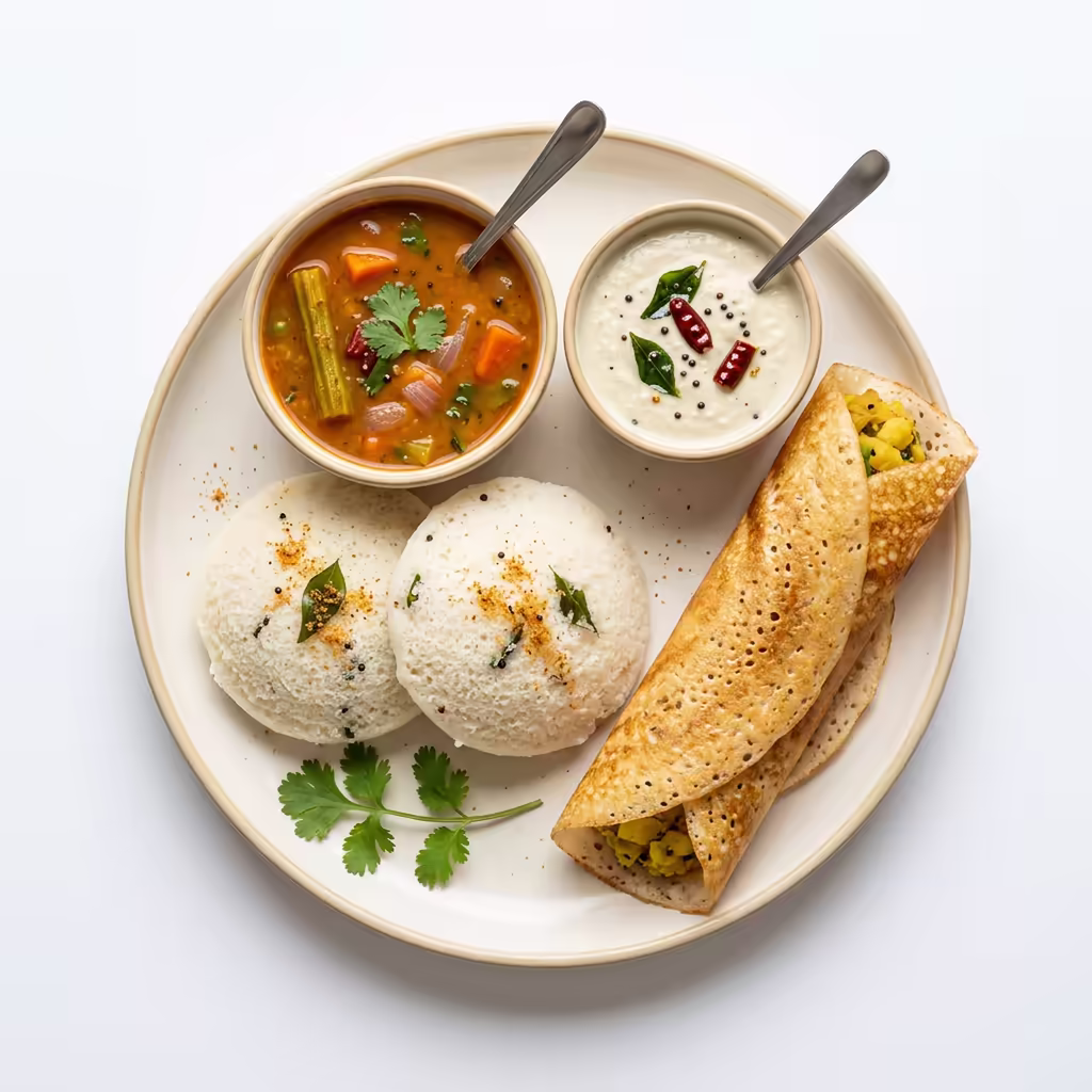 Breakfast - Idli and Dosa