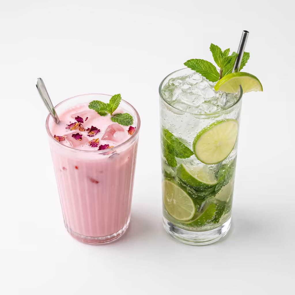 Drinks & Shakes - Rose Milk and Mojito